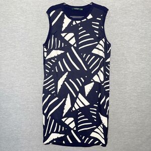 Ralph Lauren Faraleigh Sweater Dress Printed‎ Front Size XL Women’s Navy White